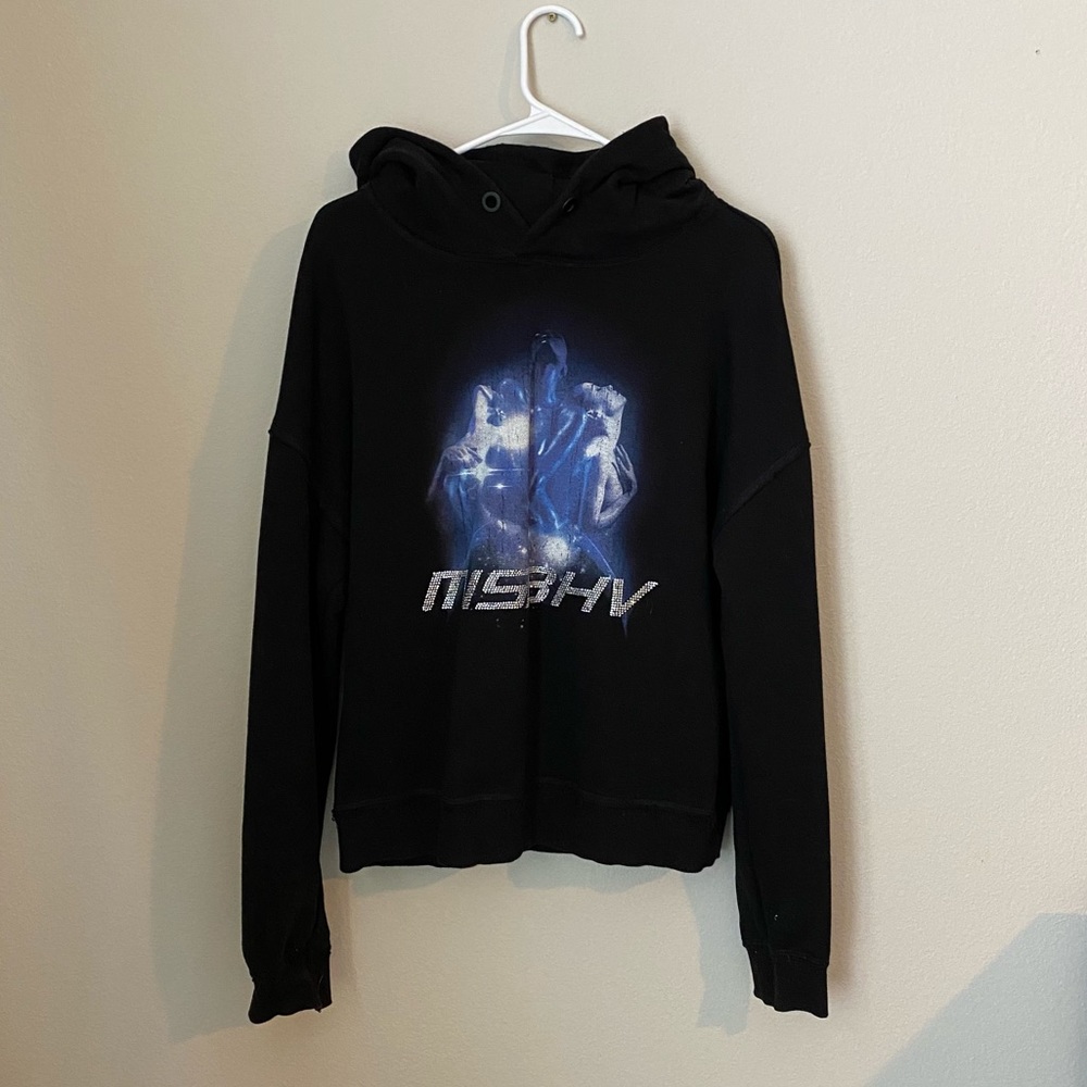 MISBHV Rhinestone Graphic Print Hoodie